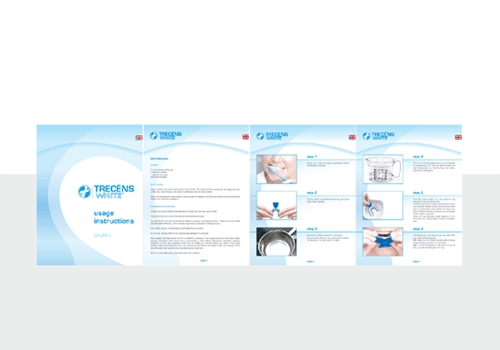 Trecens White Instructions Brochure Design