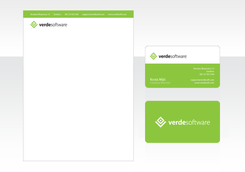 Verde Software Business Stationery Design